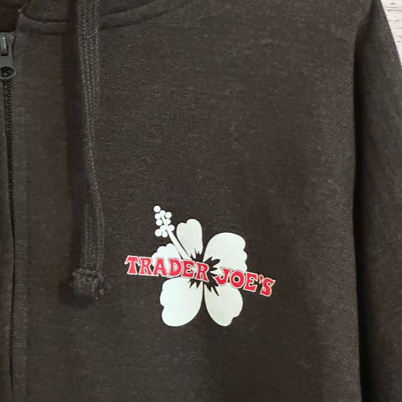 Trader Joe’s Logo Black Zip Up Hoodie XL - Picture 2 of 4